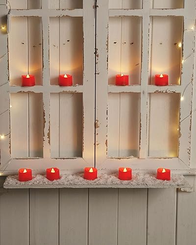 Miniatura 84 de Homemory - 12 velas de té LED, sin llama, a pilas, duran más de 200 horas, falsas, eléctricas, ideales como vela votiva, para aniversarios, centros