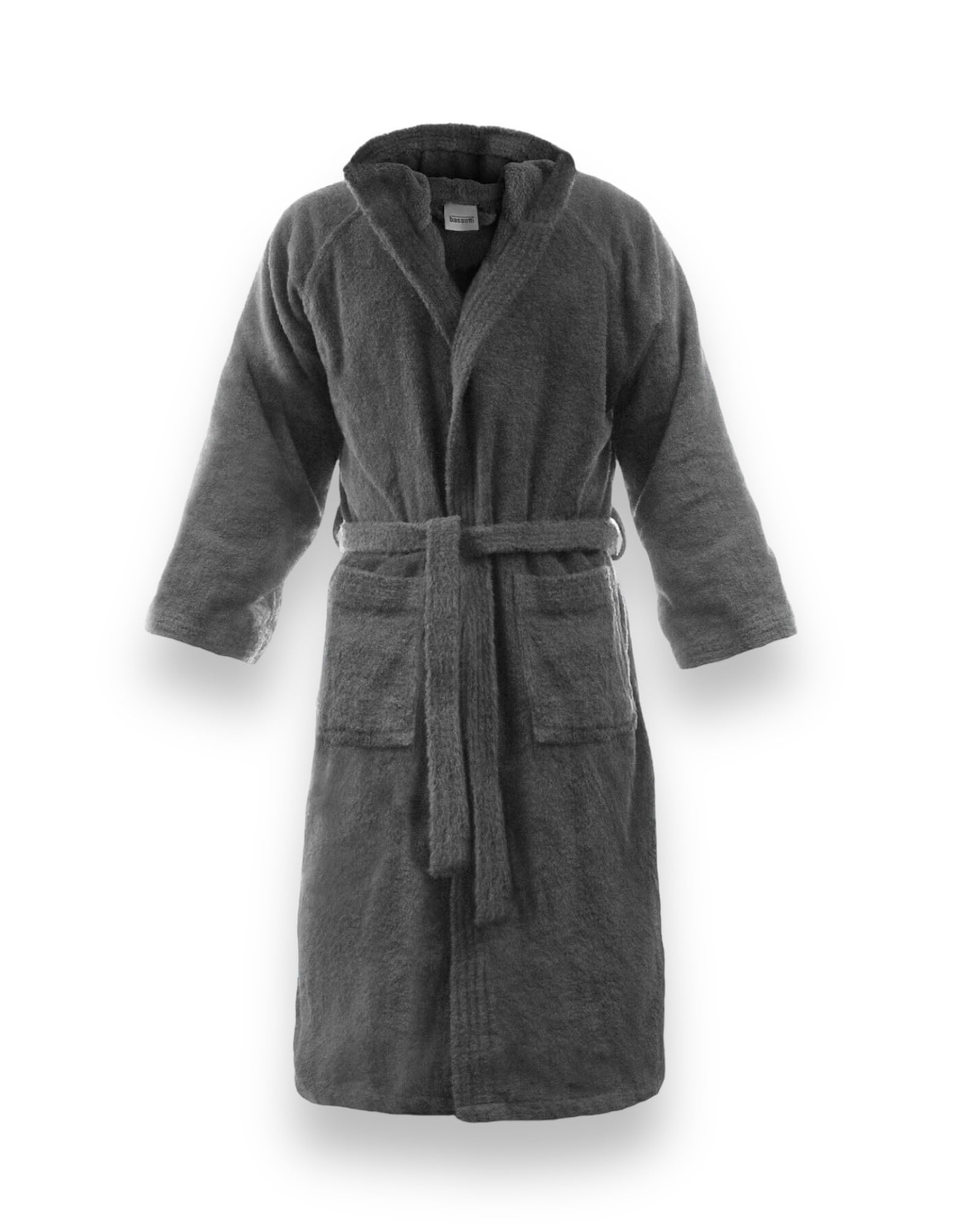 Bassetti Time Badjas van badstof met capuchon, voor dames en heren, 360 g/m², Blauw, XL
