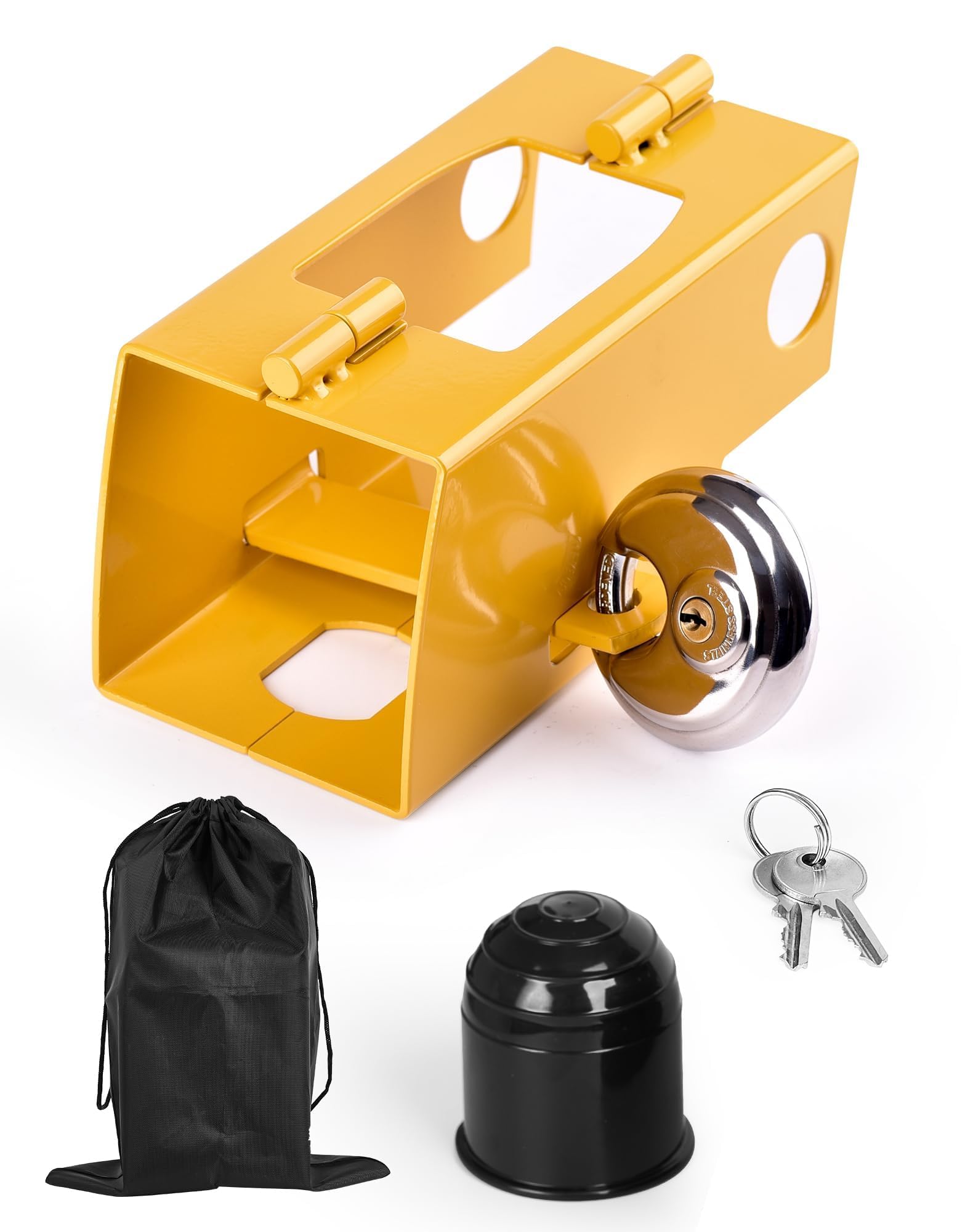 Anti Vol Remorque Cadenas Remorque Attelée et non Attelée Antivol Caravane Attelage Verrouillage Remorque Voiture