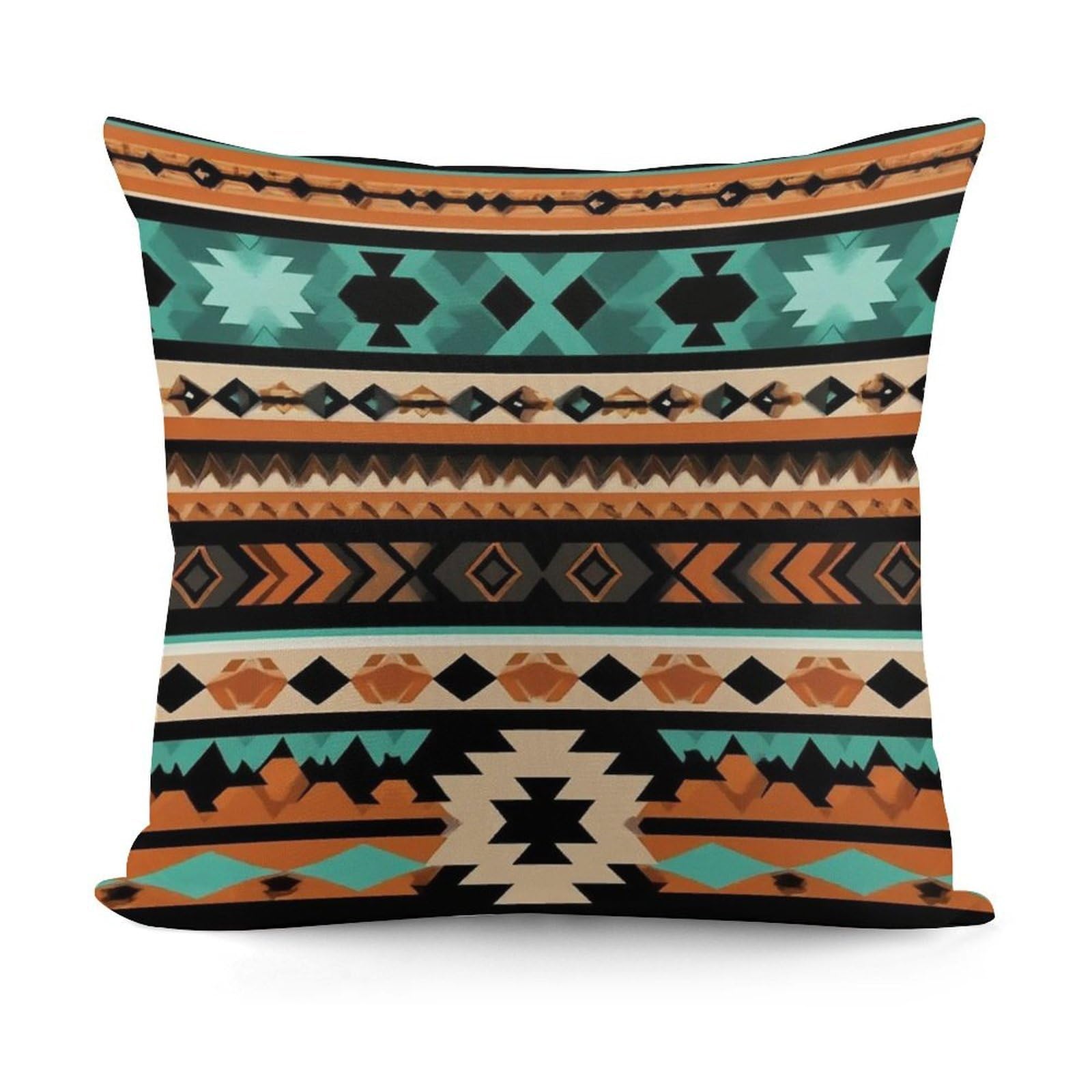 Fashion Softffy Pattern Decorative Geometric Ethnic Tribal Navajo Aztec Pillow Covers for Sofa, Couch, Living Room