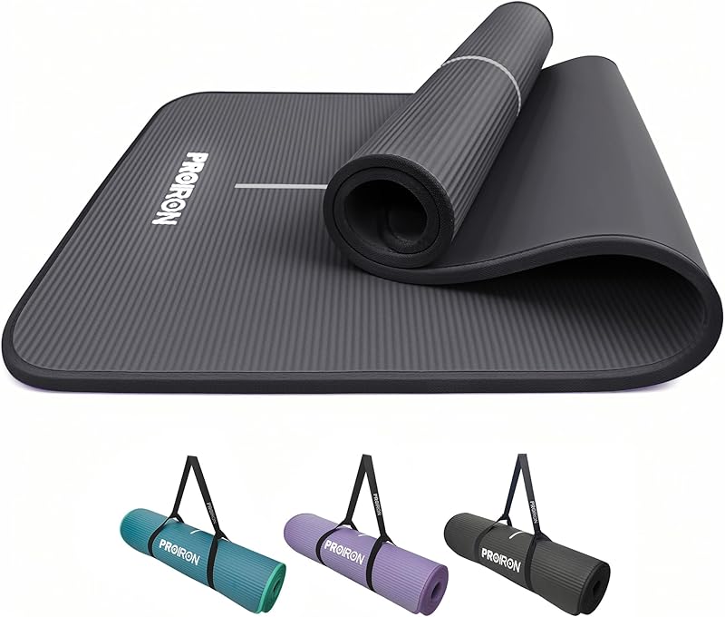 PROIRON Tapis de Yoga Epais 10MM/15MM,Antidérapant Tapis d'exercice Fitness,Tapis de Gymnastique pour Yoga Pilates Gym Exercices Sport Camping Voyage