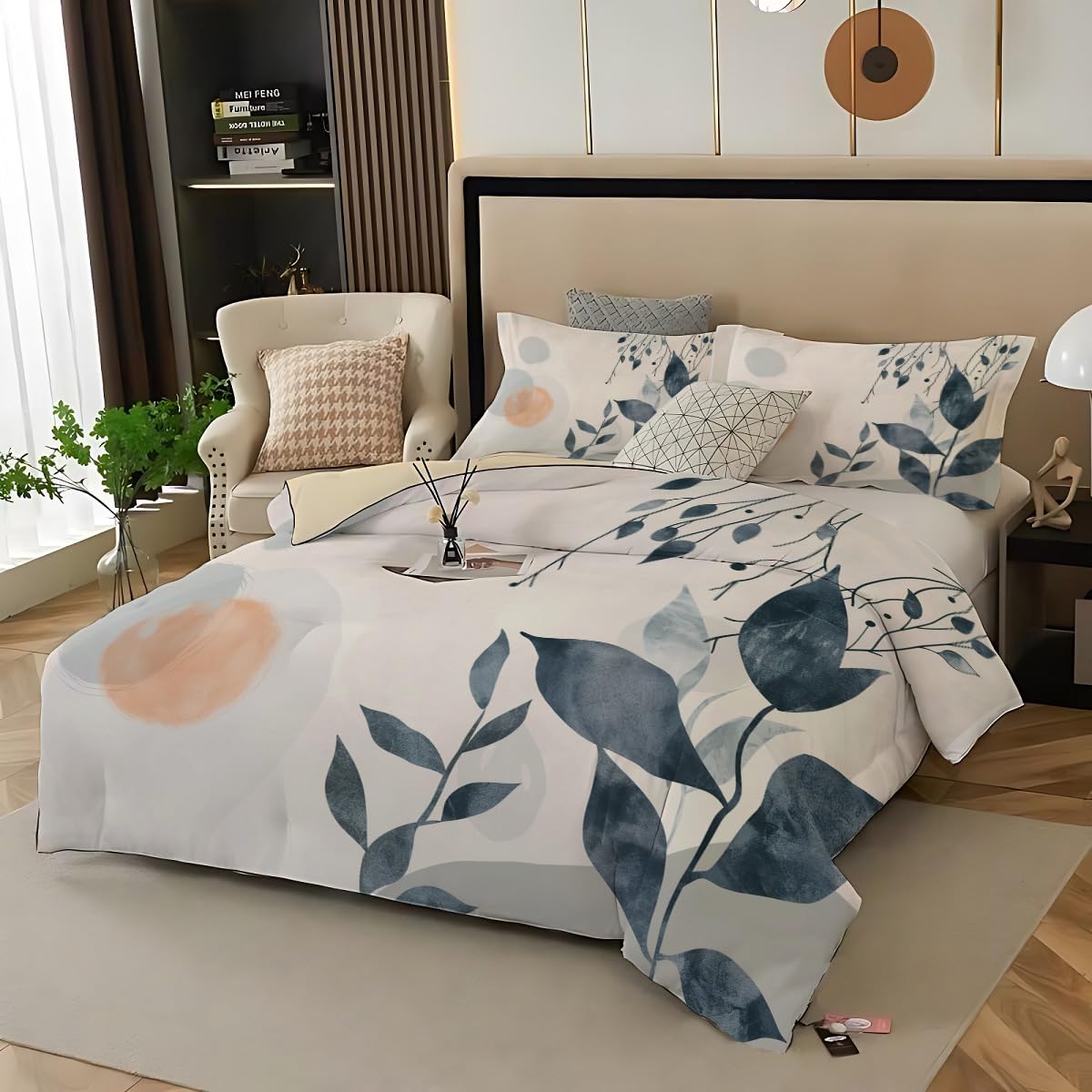 Housse de couette fermeture éclair anti-plis parure de lit microfibre 220x240
