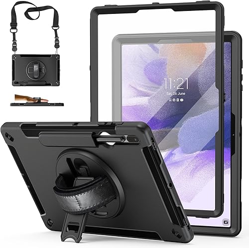Vista 127 de Funda para Galaxy Tab S10 Ultra/S9 Ultra/S8 Ultra 14.6 INCH: Funda protectora de TPU para Samsung Tablet S9 Ultra/S8 Ultra 14.6" con soporte - Asa