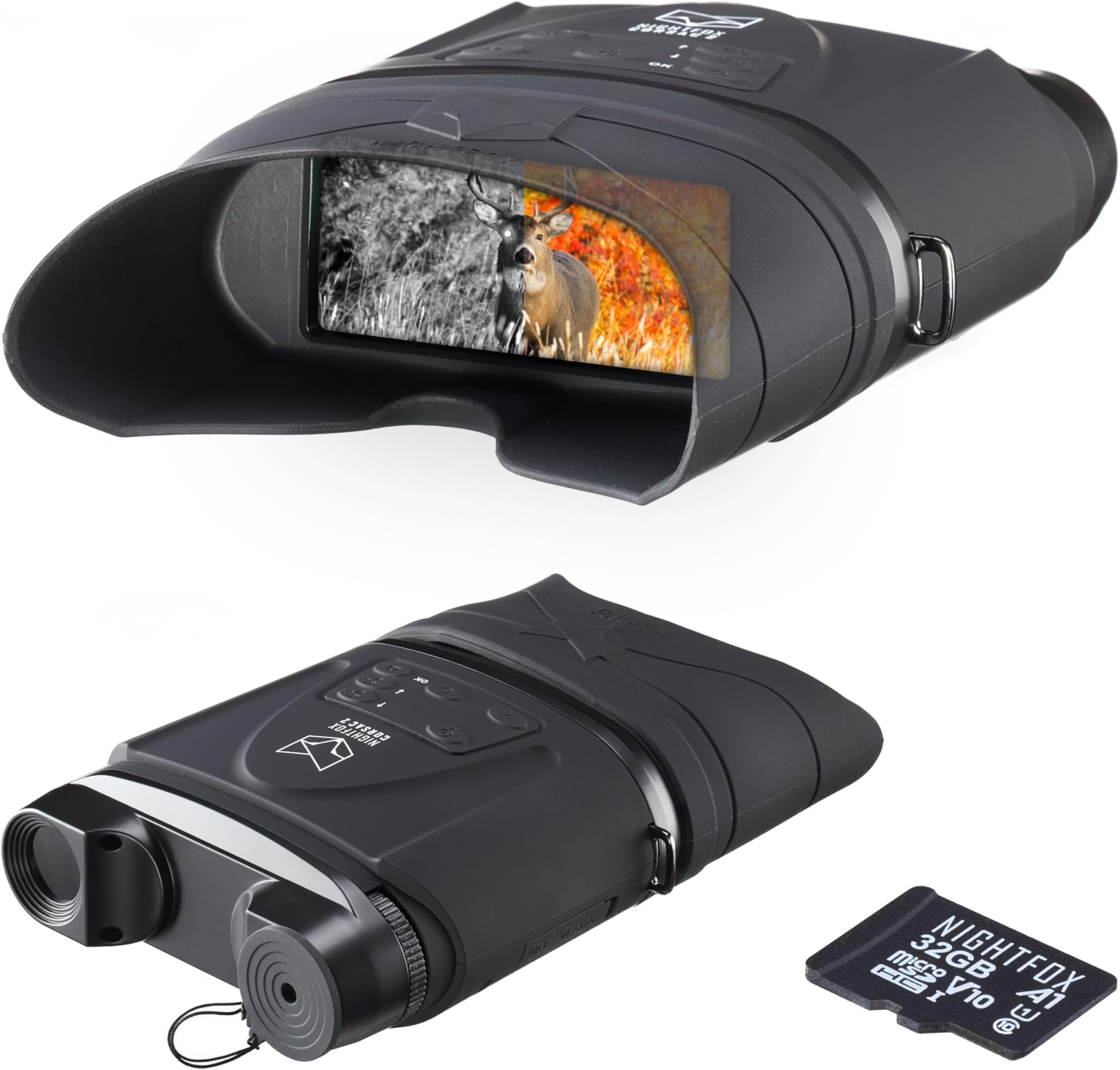 Night Vision Goggles - Nightfox Corsac 2, Infrared Night Vision Binoculars for Adults, Ultra Low Light HD Sensor, 4X Magnification, Tactical Digital IR Binoculars Infrared Goggles, 1080p Recording