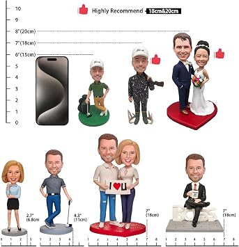 Custom bobblehead,Handmade Customized Bobble Heads for Adults from Picture, Customize Statue Figurine of People for Gift,Custom Made Figurines of People from Photo