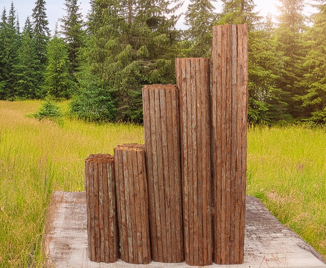 Rindenmatte Country mit doppelten Rindenstreifen von bambus-discount.com 200 x 300cm - Hohe Baumrinden Sichtschutzmatte 2m x 3m