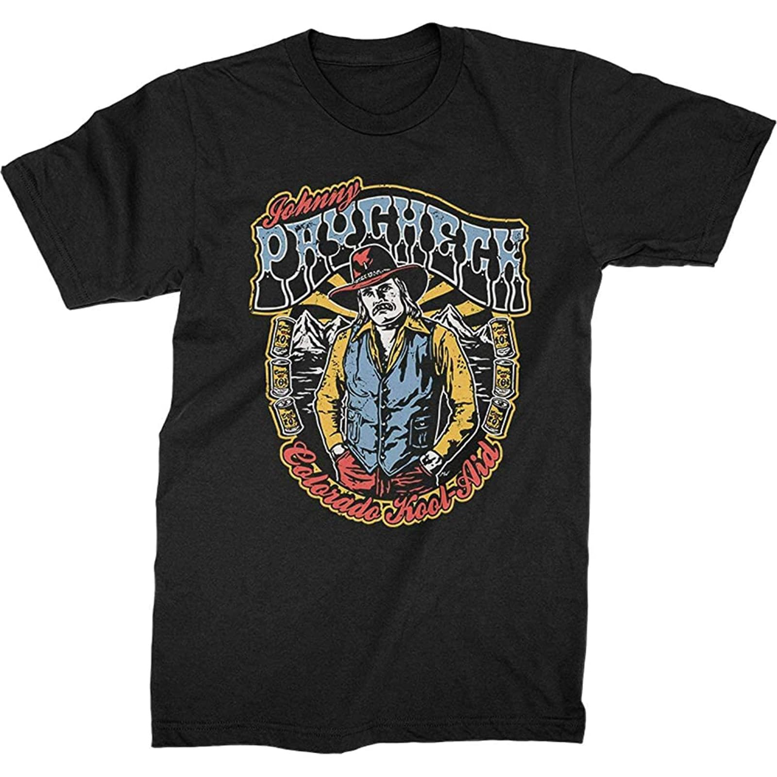Balance Master Johnny Paycheck Men's Kool Aid Tee t-Shirt Crew Neck Unisex Short Sleeve T-Shirt M Black