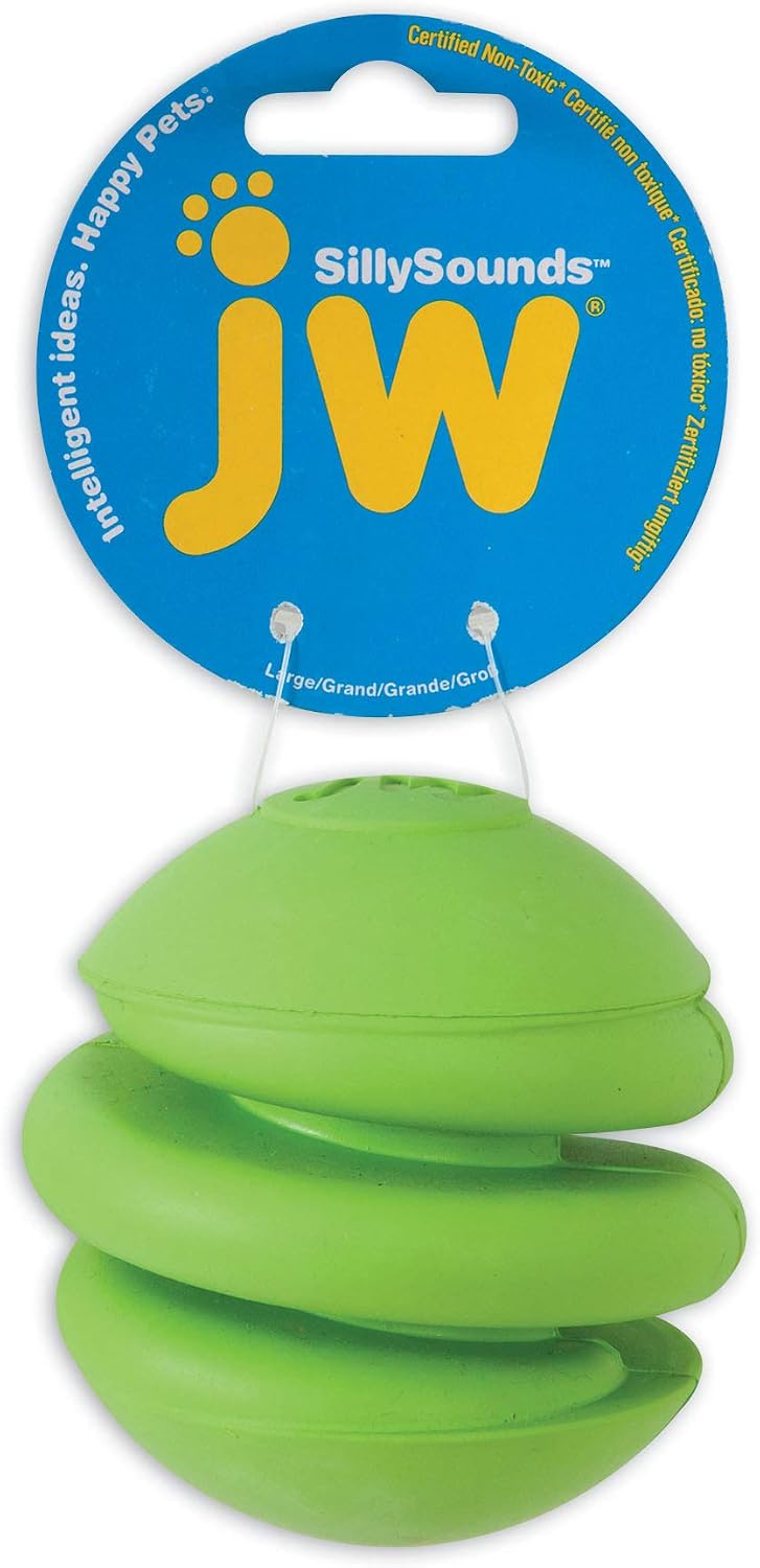 JW Pet Company Sillysounds Spring Ball, Large