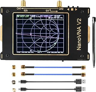 NanoVNA S-A-A-2 V2 Vector Network Analyzer 10KHz~3GHz HF VHF UHF Antenna Analyzer 3.2" inch, Measuring Duplexer, The Filter, S Parameters, Voltage Standing Wave Ratio, Phase, Delay Nano VNA