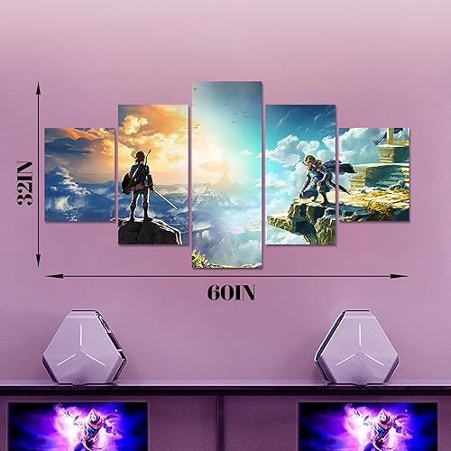 Miniatura 2 de Póster de anime Aliento de lo salvaje y lágrimas del reino Póster de videojuegos impresión HD lienzo pintura arte de pared para decoración de sala