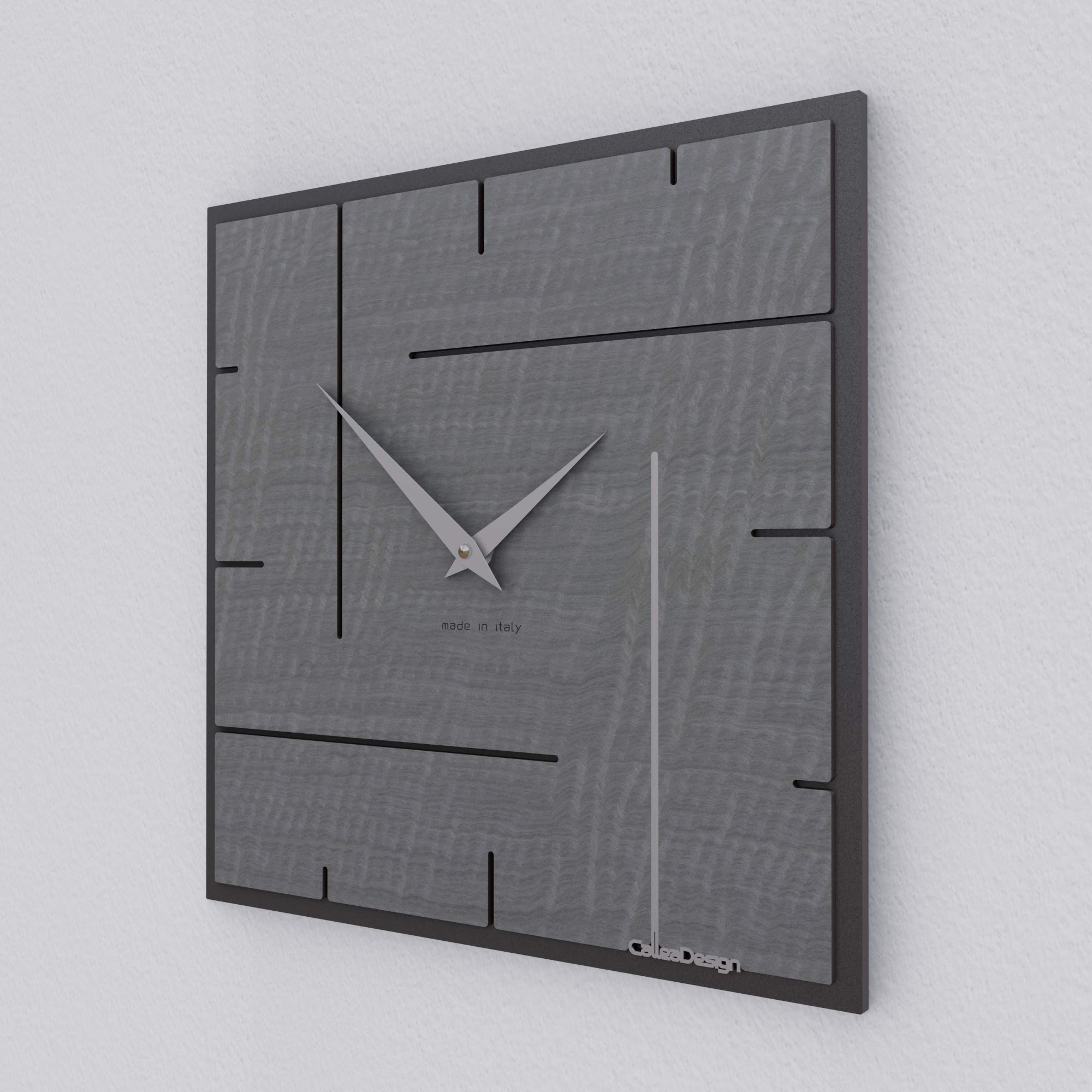 CalleaDesign 33 cm Grauem Dornbusch Grid Wanduhr