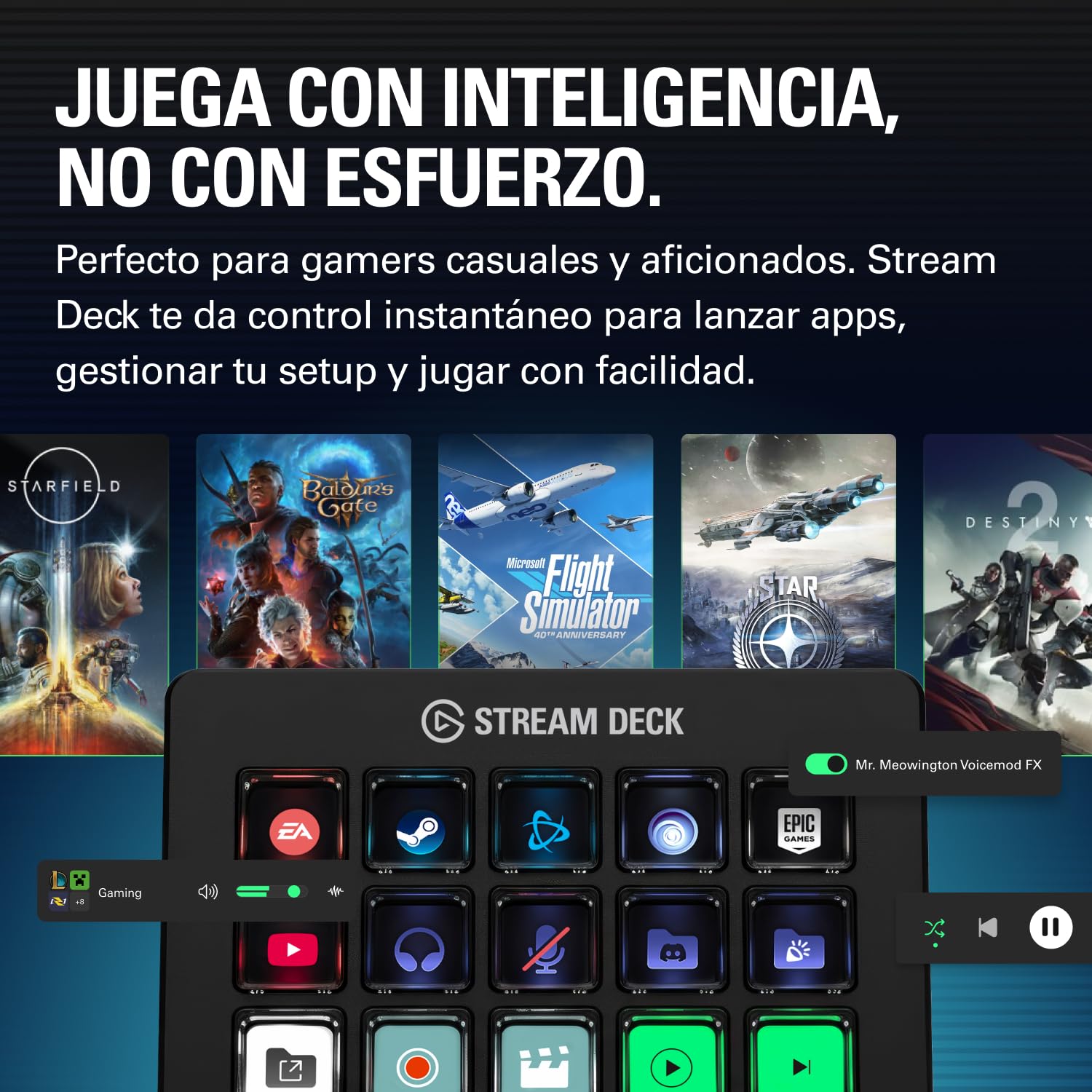 Elgato Stream Deck Scissor Keys, controlador de flujo
