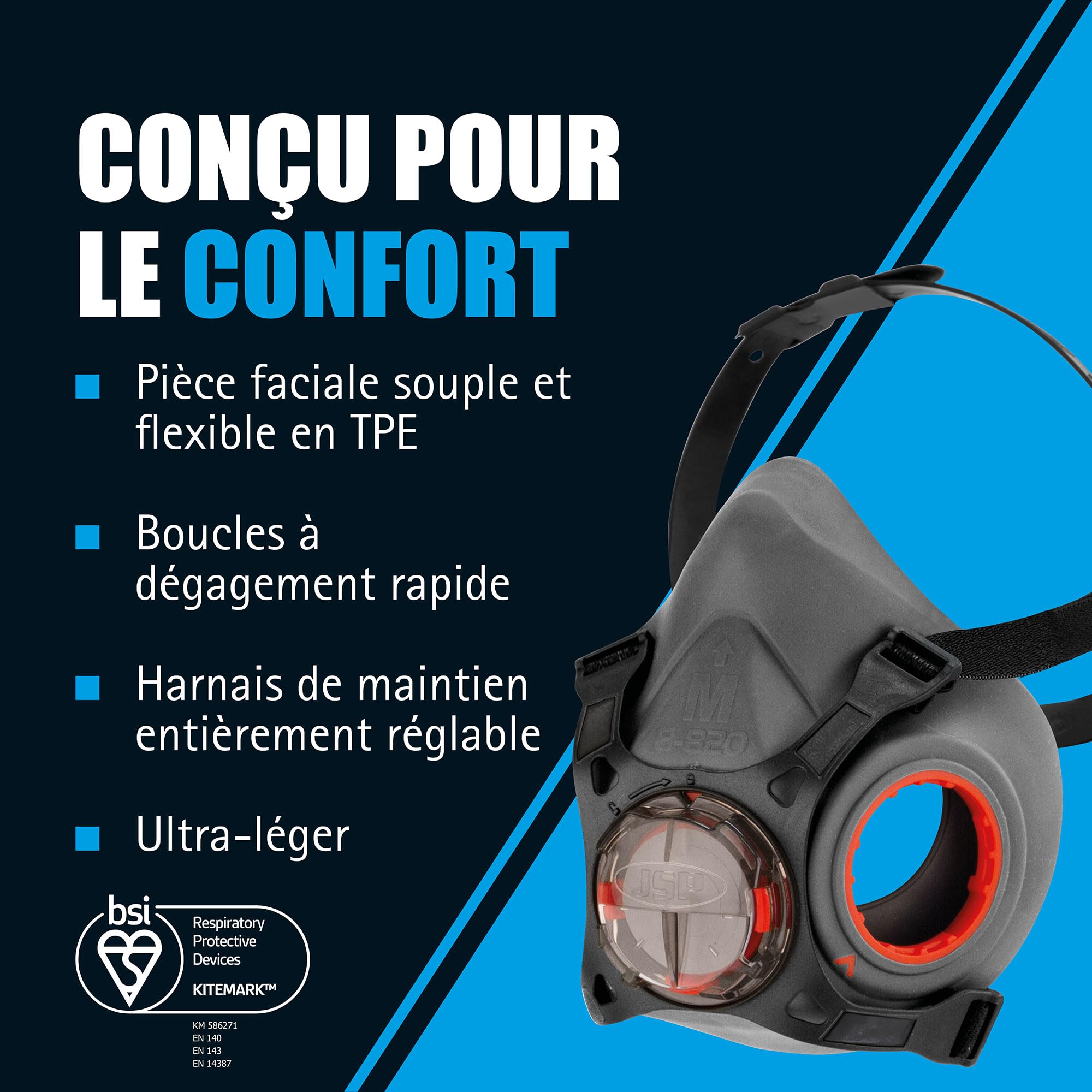 JSP Masque Force®8 seul taille S