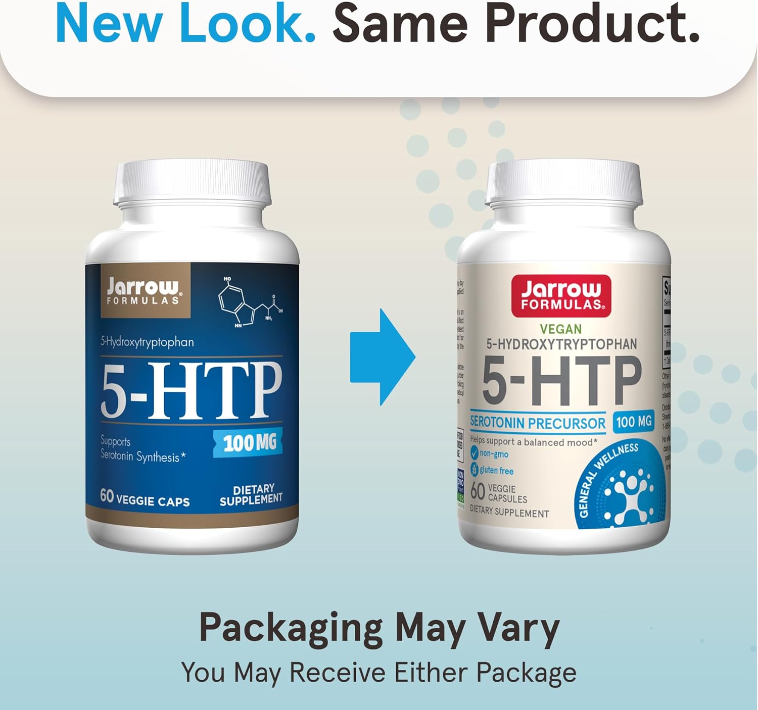 Jarrow Formulas® 5-HTP, 100 mg, Serotonin Precursor, 60 Veggie Capsules, 60 Day Supply
