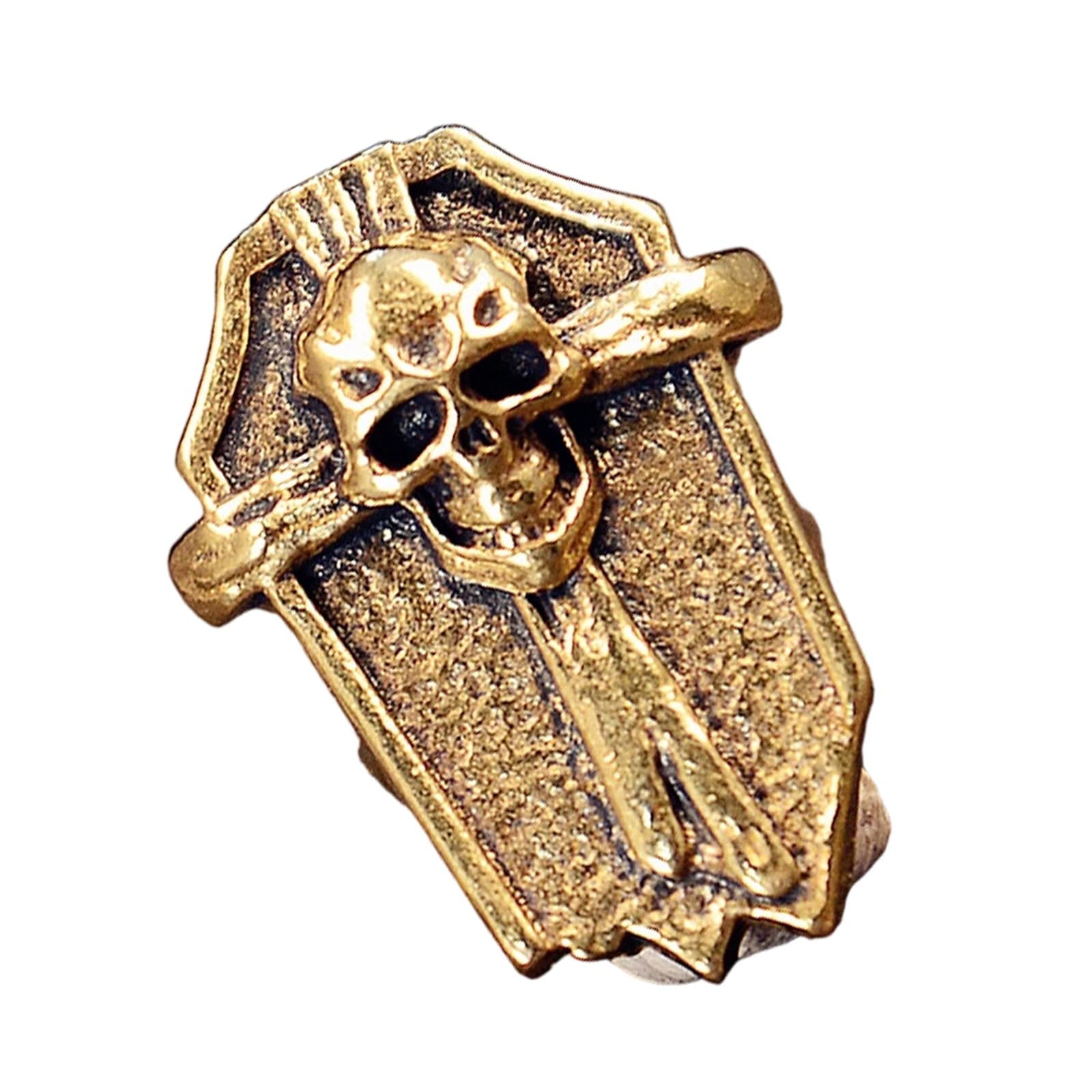 Xjdzineq Retro Carved Copper Skull Charm Paracord Pendant Ornament for Craft Costume Decoration Jewelry Making Sewing Retro Charm Jewelry Findings for Craft