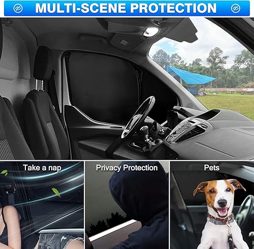 Miniatura 37 de T TGBROS Juego completo de persianas opacas para Ford F150 2021-2025 2026 para parabrisas lateral y trasero, accesorios F-150, cubierta plegable