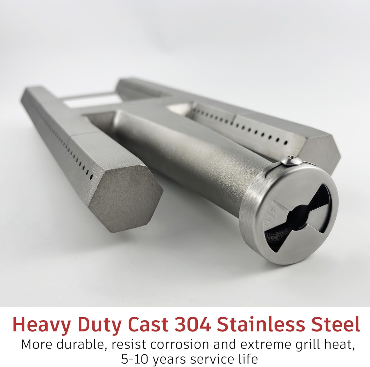 Grill Burner Replacement for Blaze Professional LUX Gas Grill, Cast 304 Stainless Steel BBQ Burner Replacement Parts for BLZ-3PRO-LP/NG, BLZ-4PRO-LP/NG, 1 Pack