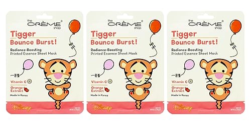 The Creme Shop x Pooh & Friends Radiant Glow, revitalizante juventud, cuidado calmante de la piel  Vitamina C, niacinamida, máscaras de agua de disponible en Yaxa Costa Rica