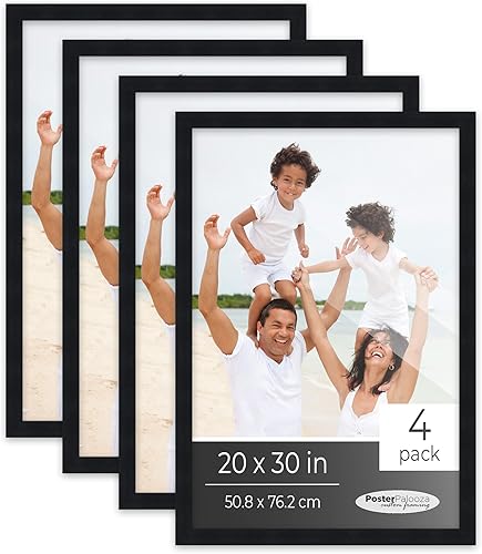 Miniatura 8 de Poster Palooza 12x18 Gold Bamboo Picture Frame Set Pack of 4 12x18 Wood Picture Frames for Gallery Wall 4 12x18 Gold Bamboo Frames
