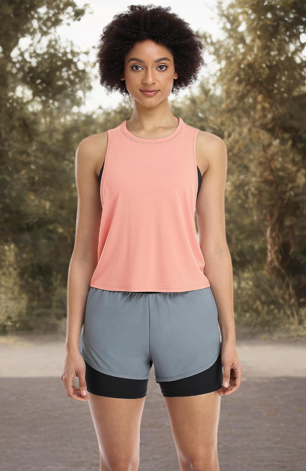 icyzone Workout Tank Tops for Women, Open Back Athletic Tanks, Yoga Crop Tops, Gym Fitness Shirts - Image 6