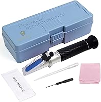 SunGrow Aquarium Refractometer for Saltwater Salinity & SG Testing - Accurate ATC Dual Scale, Easy Read for Reef Tanks