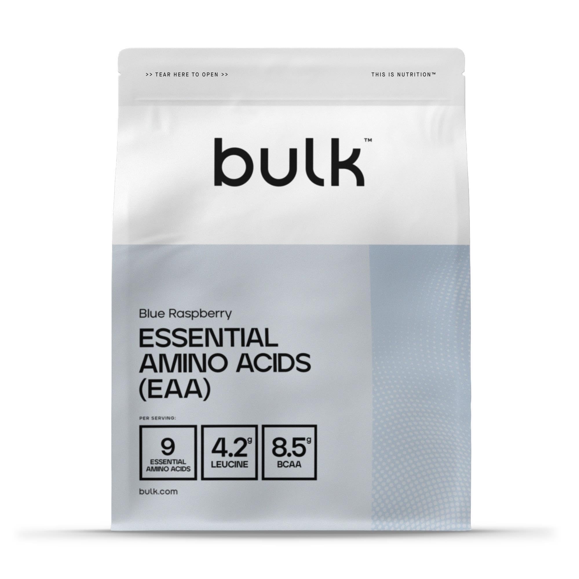 Bulk Pure Essential Amino Acids Powder, Blue Raspberry, 500 g