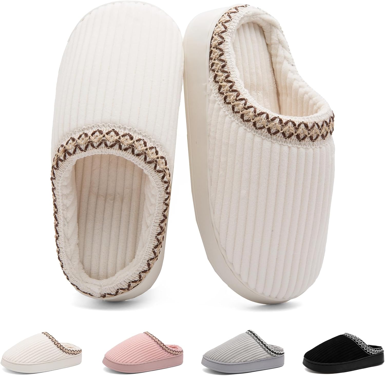 Memory Foam Slippers for Women and Men Indoor outdoor House Shoes