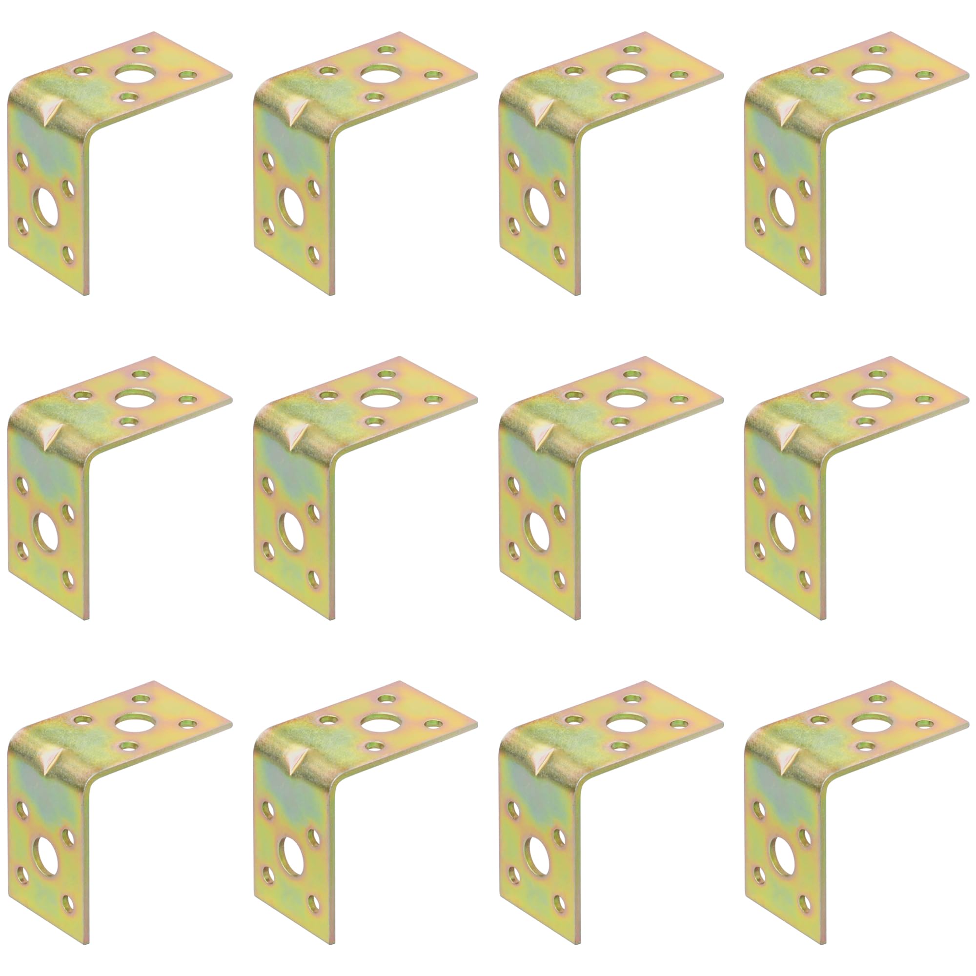 12 PCS Metal Corner Braces,L-Shaped Right Angle Brackets, Zinc-coated - Image 2