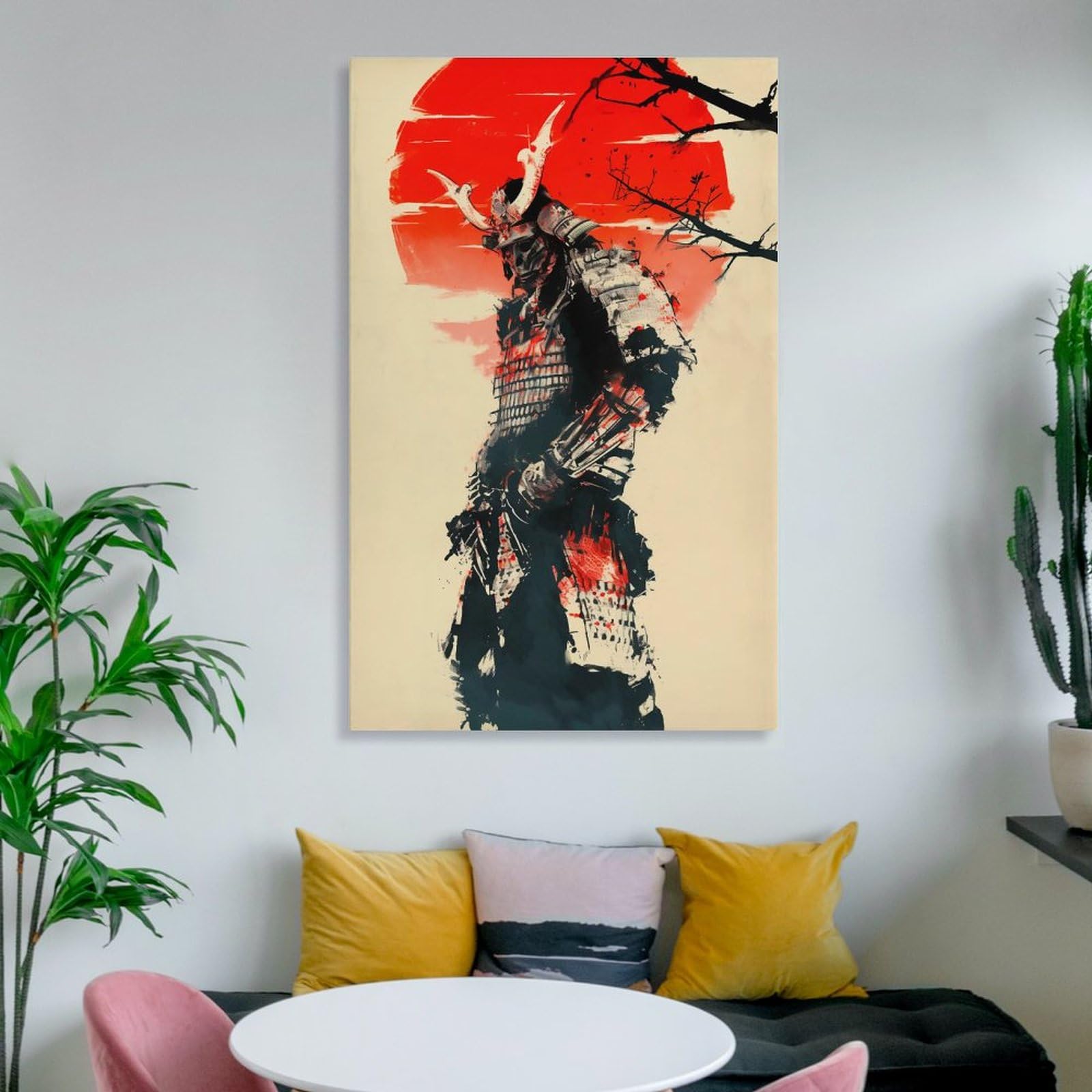 Portret Van Een Samurai - Japanse Krijger Met Een Traditionele Harnas En Katana Op Witte Achtergrond D Rendering Image207055826