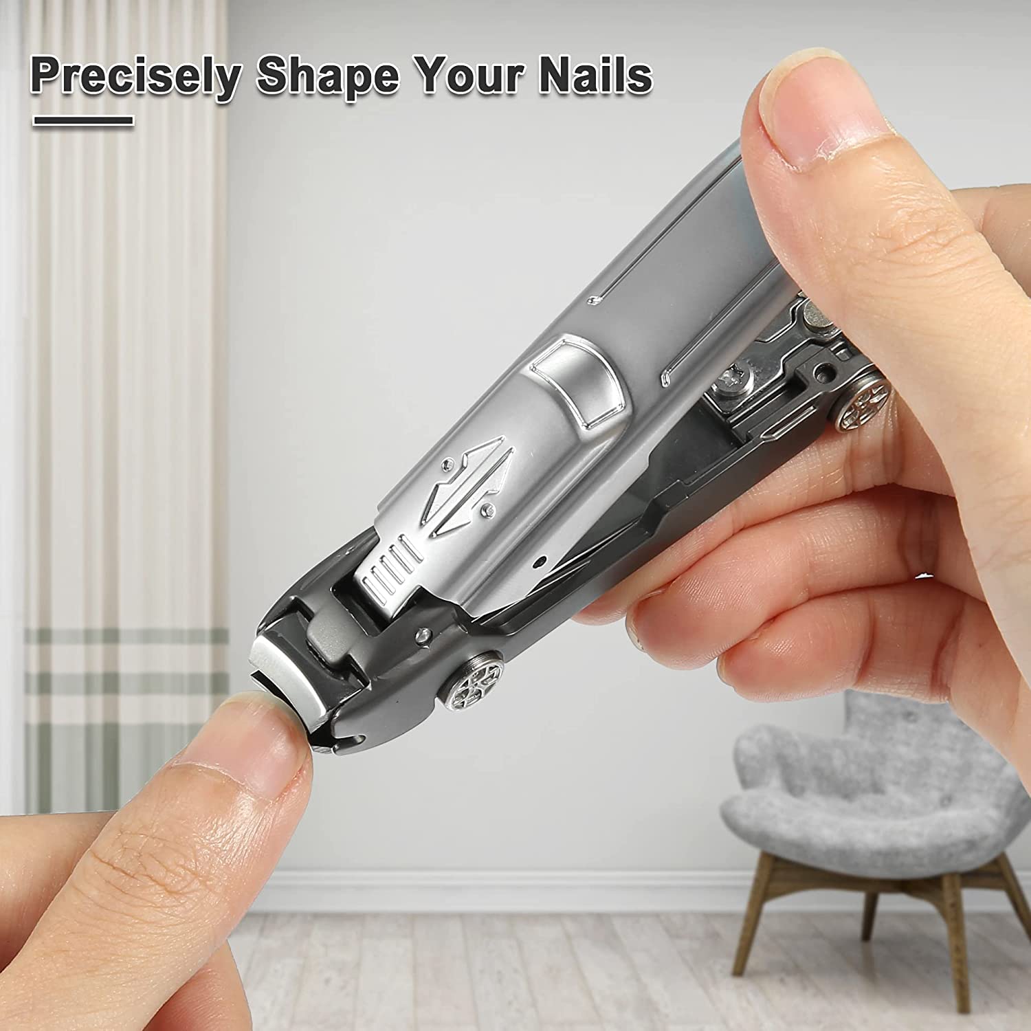 Ostin Nail Clippers for Adult Thick Toenail or Fingernail,Nail Clipper for Thick Hard Nails, Catcher as Stocking Stuffers for Seniors and Men and Women, tainless Steel Nail Cutters. 4