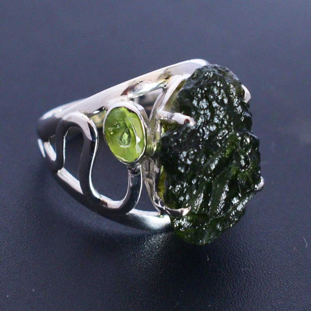 Anello in argento con Peridoto-1423UV | Gioielli Juwelo
