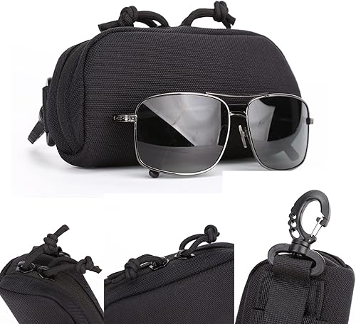 Miniatura 4 de Estuche táctico para gafas Molle, estuche para gafas de sol de caza al aire libre, paquete de cintura militar, caja de almacenamiento para gafas