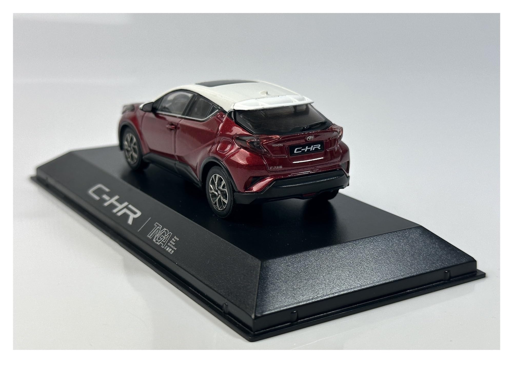 1 43 Per GAC Toyota C-HR Bicolore Modello Auto Giocattolo In Metallo Pressofuso Esposizione A Sorpresa Per Il Compleanno(Nero)