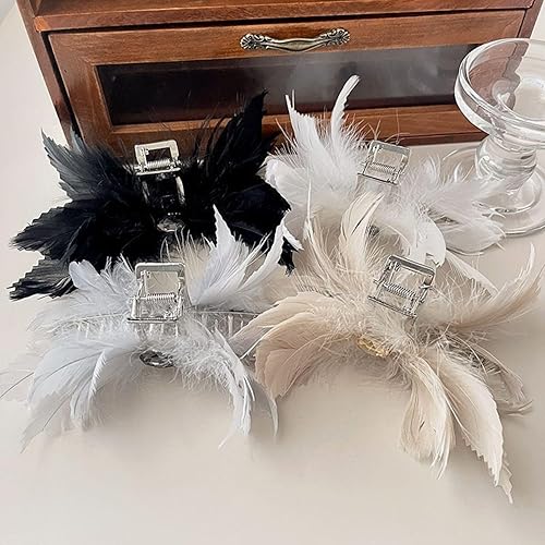 Miniatura 2 de Pinza para el pelo de mariposa con plumas de cristal, pinzas para el cabello para mujeres y niñas