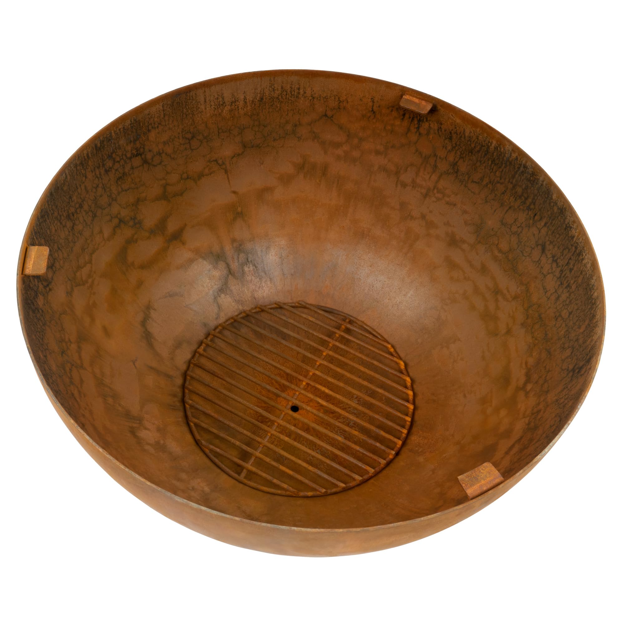 BBQ-Toro Braciere con barbecue, Ø 60 cm, effetto ruggine, braciere per giardino, giardino Fire Pit, Fire Bowl