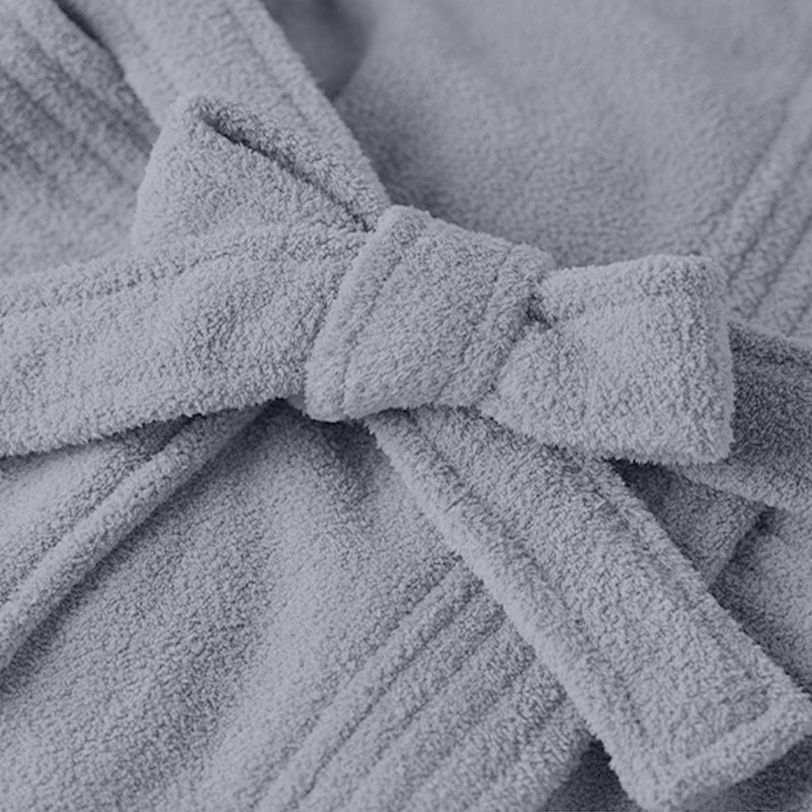 HAOLEI Albornoz Unisex de Baño para Hombre y Mujer,Albornoz Largo de Ducha Casual Albornoces de Rizo Tacto Suave Cómodos Bata Largo con Cinturón Gruesos y Cálidos Kimono para Hogar Hostelería