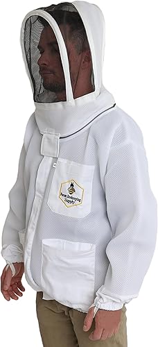 Miniatura 4 de Chaqueta ventilada - Velo de esgrima de visión clara Cremalleras de latón YKK ultraligera y máxima protección apicultores profesionales y