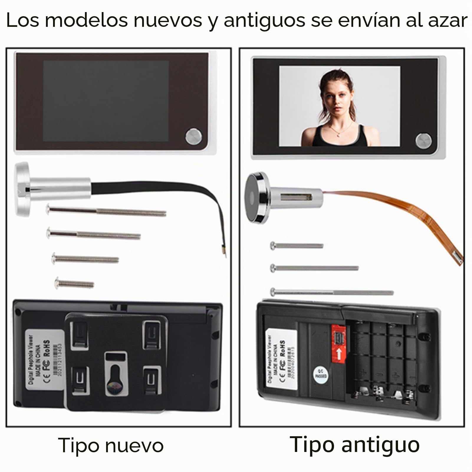 Mirilla Digital LCD de 3,5",Mirilla Digital de Puerta,Visual Cámara Electrónica Ojo de Gato,120 Grados,Sensor CMOS de 2 Megapíxeles,para Seguridad del Hogar
