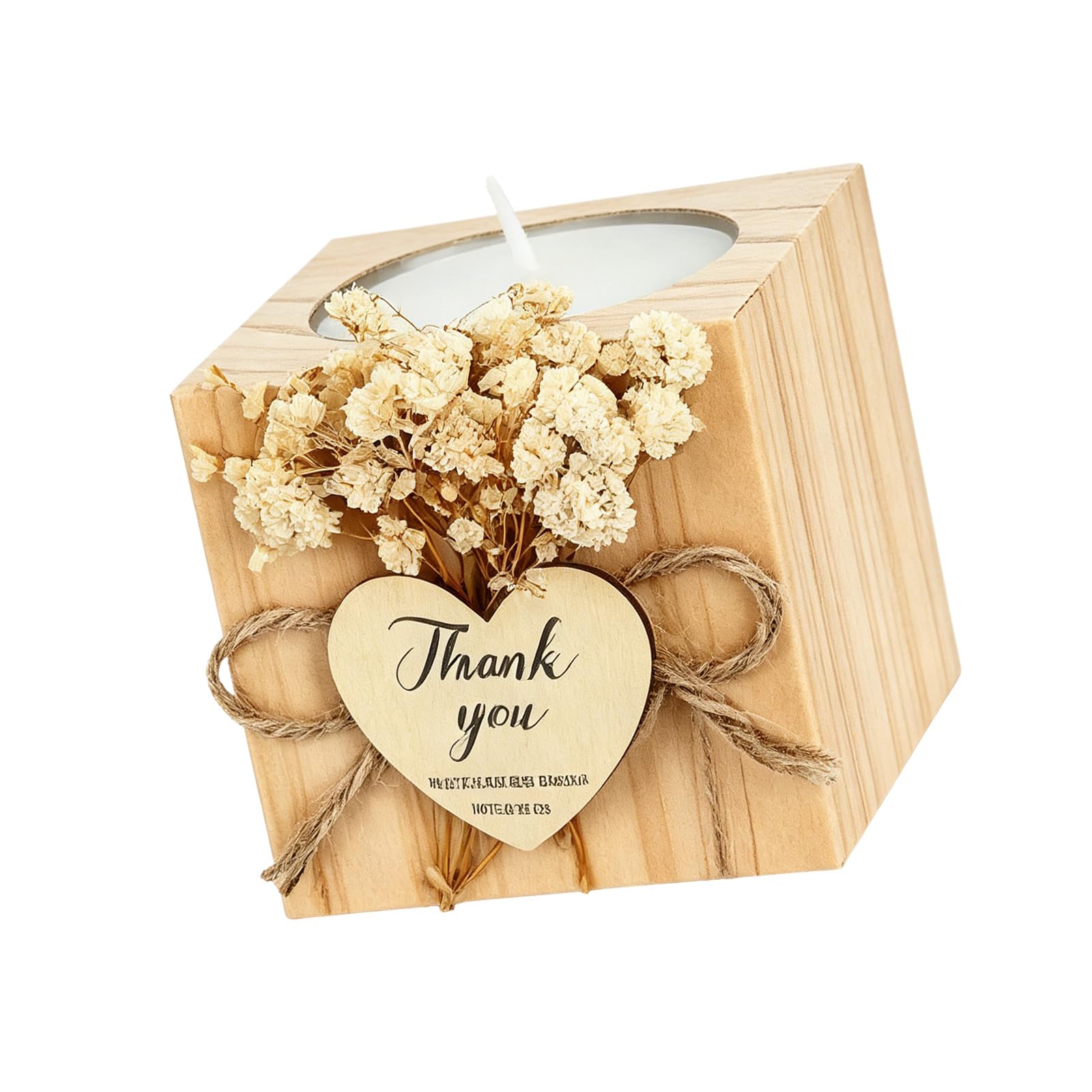 Pyasuye Practical Holders Handcrafted Wooden Candlestick Wood Texture Suitable for Home Decorating and Dinner Ambiances Wooden Addition
