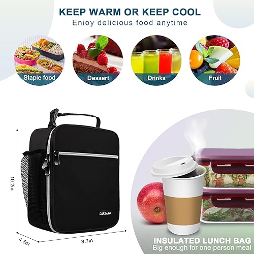 Miniatura 3 de Bolsa de almuerzo, fiambrera aislada duradera reutilizable, bolsa de mano para adultos, bolsa de almuerzo duradera reutilizable para adultos