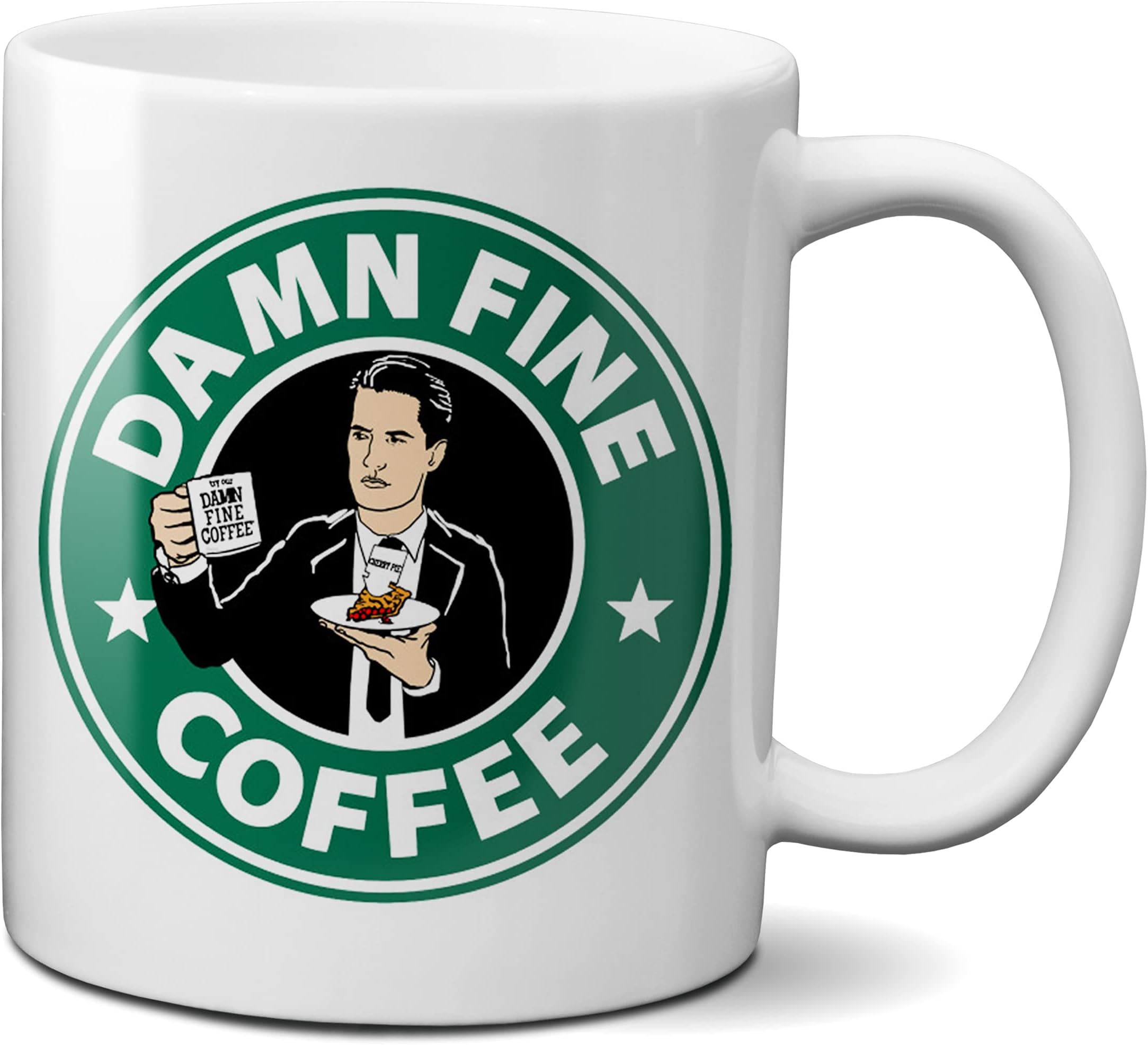 Mugtime (TM) - Damn Fine Twin Peaks Mug Cup Coffee Tea - Ceramic 330ml - Gift Collectable 11oz