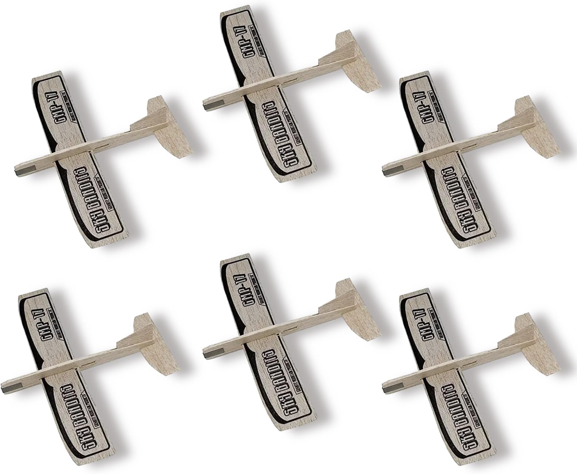Granite Mountain Products Balsa Wood Airplane Kits | Plane Toys Set - 6 Small Balsa Glider | Pack of 6 BalsaWood Airplane Gliders | Model Toy Plane Kit | STEM Projects, Outdoor Toys, Party Favors,