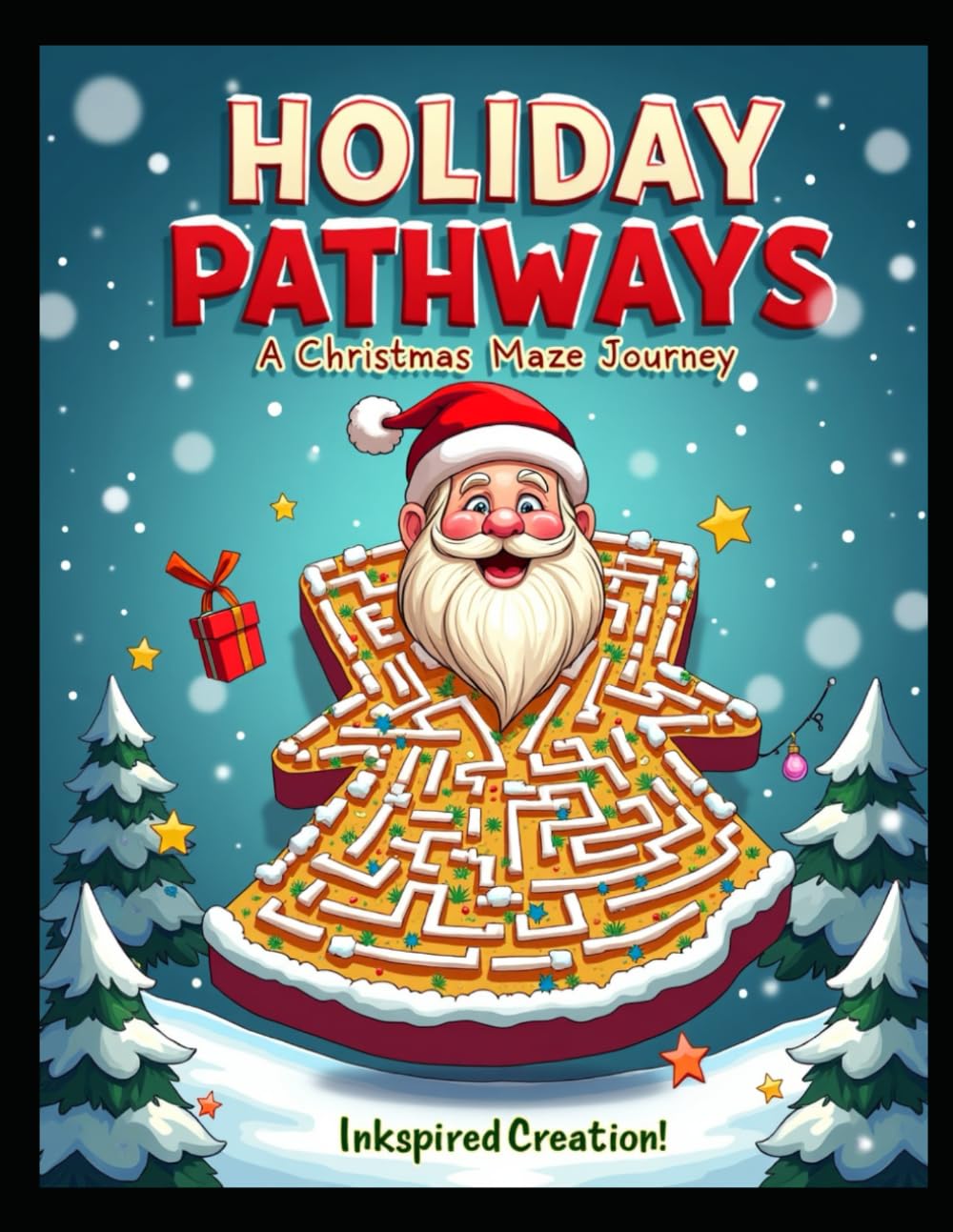 Holiday Pathways: A Christmas Maze Journey: Easy-to-Tricky Mazes for Relaxing Holiday Entertainment