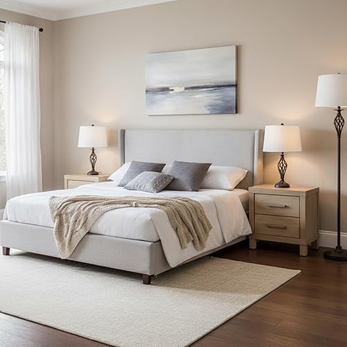 Miniatura 6 de Lavish Home Lámparas de mesa y pie - Juego de 3 luces de diseño de jaula en espiral para sala de estar, dormitorio o entrada con bombillas LED