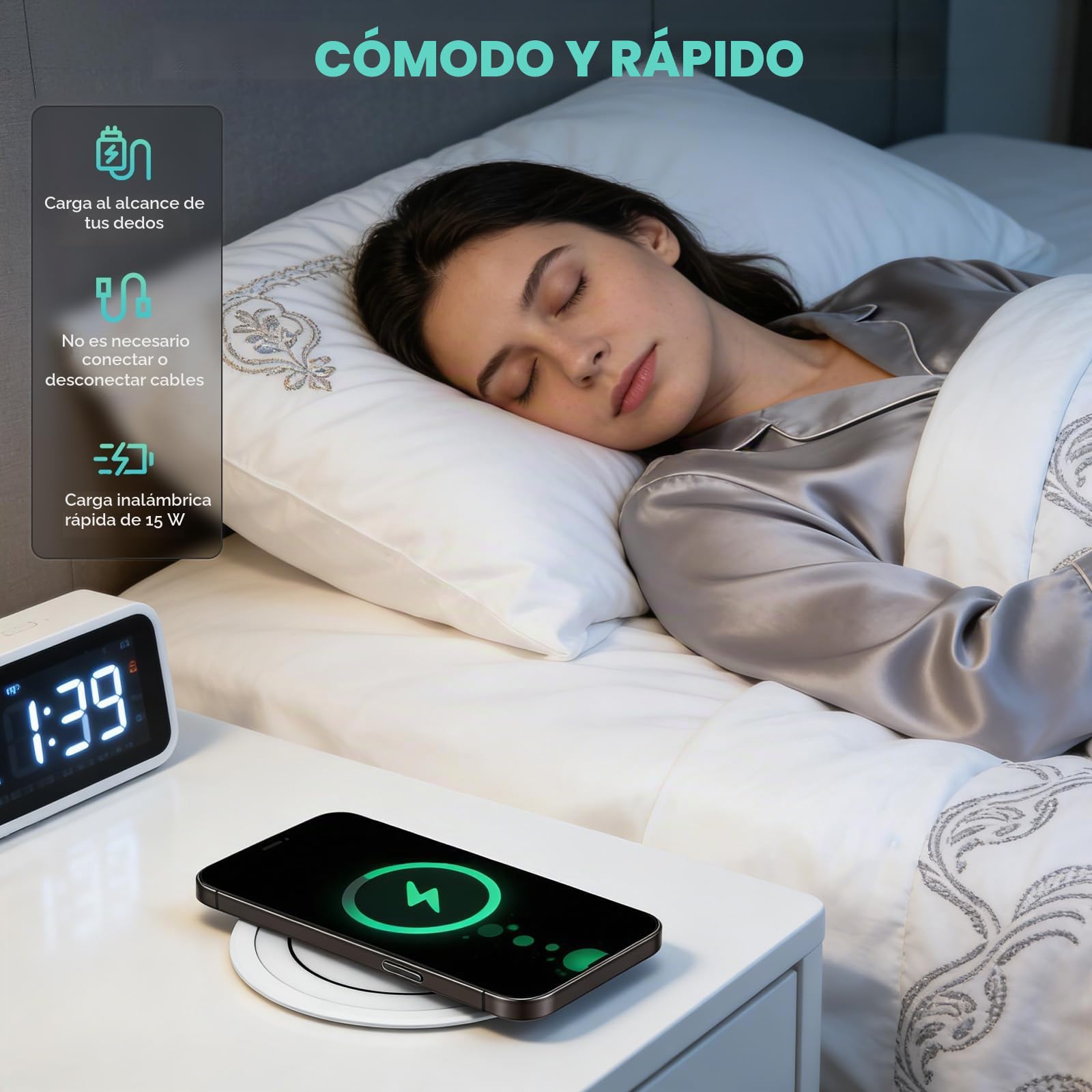 Enchufe Empotrable Retractil con PD USB-C PD 75 W, 8 en 1 Regleta de Alimentación de Mesa, 4 Enchufe de Mesa Retráctil con Carga Inalámbrica de 15 W para Encimera, Escritorio