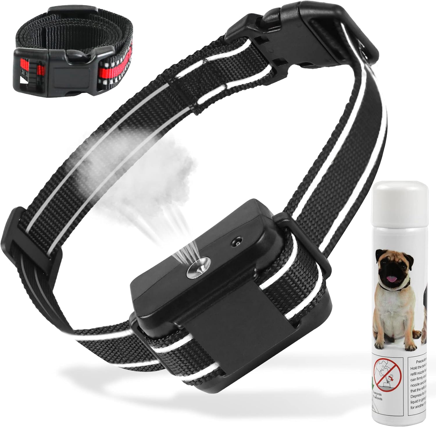 Citronella Dog Bark Collar, Dog Barking Collar with 2 Adjustable Sensitivity and Volume of Spray [1 Citronella Spray Refill] No Shock Anti Bark Collars for Small Medium Large Dogs, Red