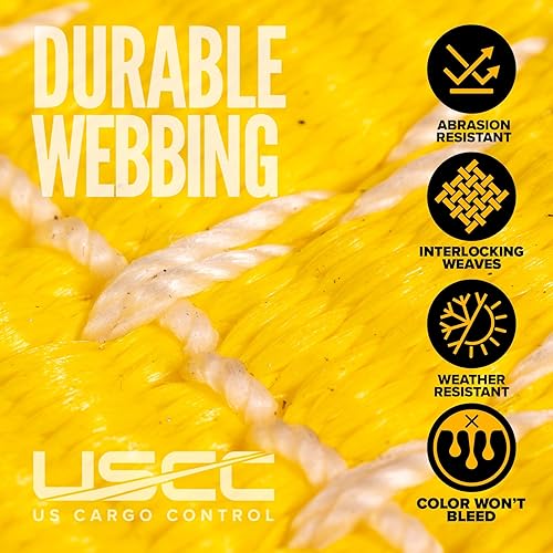 Miniatura 5 de US Cargo Control Correa de trinquete con gancho J de 4 pulgadas x 27 pies, límite de carga de trabajo de 5,400 libras, correas de trinquete