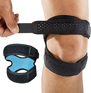 patella tendon knee strap,knee pain relief & patella stabilizer,Running, Tennis, Jumping, Arthritis, Tendonitis, Injury Recovery, Joint and Muscles Protection (Black, Pack of 1),Knee Pads for Women and Men