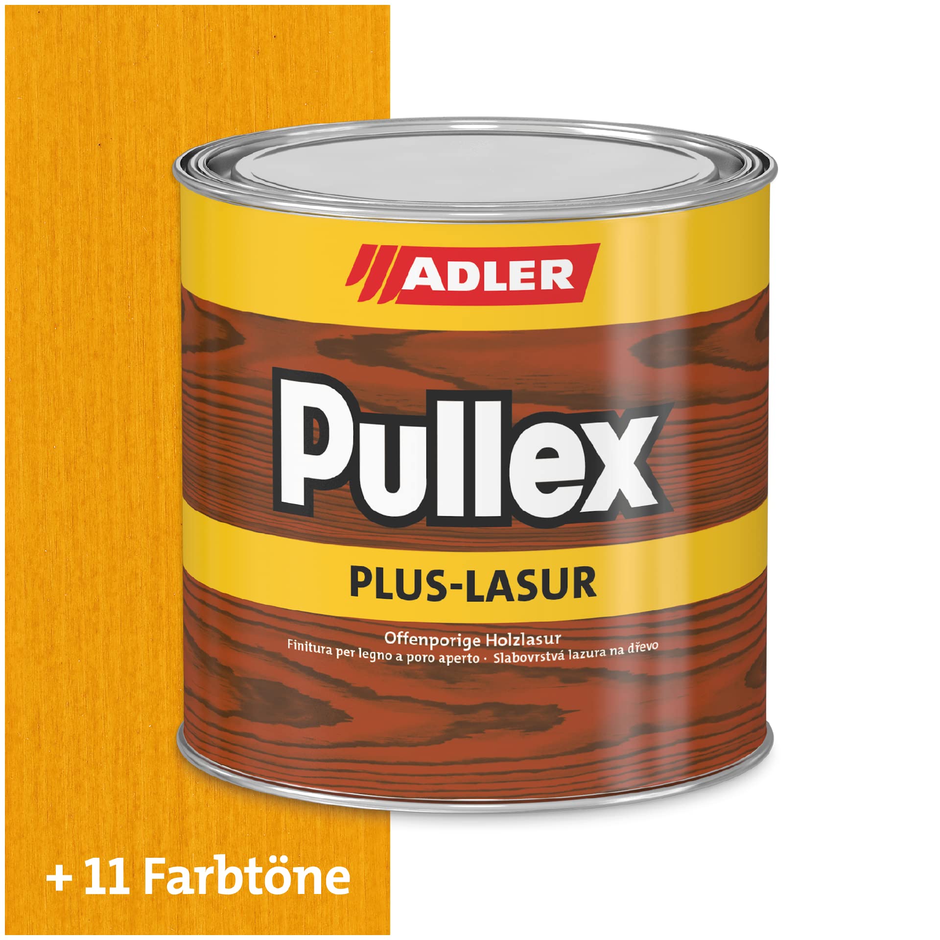 ADLER Pullex Plus-Lasur - Holzlasur Außen Farblos - Universell einsetzbare & aromatenfreie Holzschutzlasur als perfekter UV- & Wetterschutz - 5 l Weide/Braun