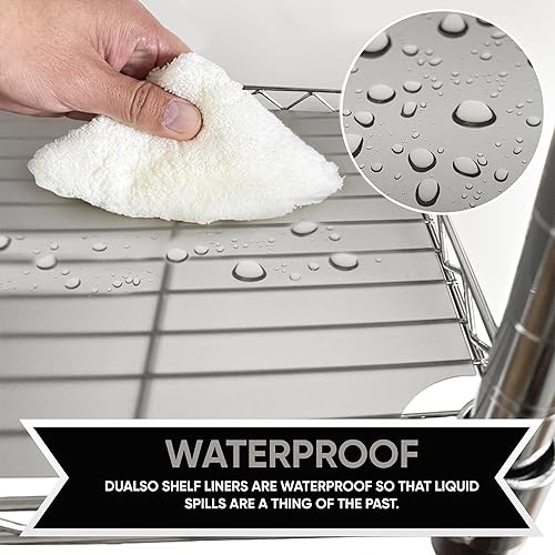 Miniatura 5 de Revestimiento de estante de alambre para estante de alambre, cubierta de estante de alambre grueso, forro de plástico impermeable, revestimiento de